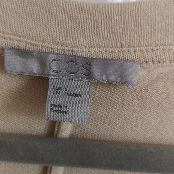 Cos Beige Linen Blend Tshirt, Size S - Picture 4 of 8